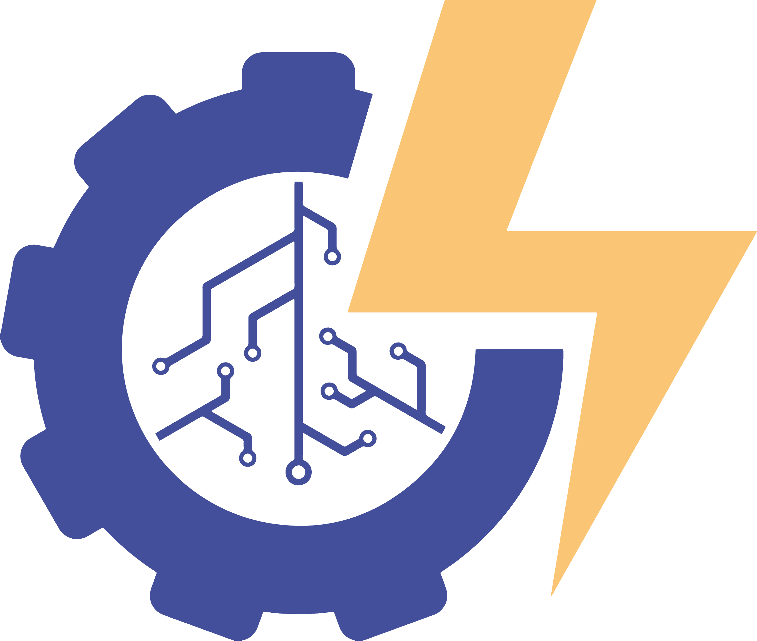 Logo du ClubTech : engrenage et électricité